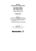 Предварительный просмотр 1 страницы Weidmuller IE-WL-AP-BR-CL-ABG-EU Hardware Installation Manual