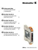 Предварительный просмотр 1 страницы Weidmuller ITXPlus Operating Instructions Manual