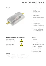 Preview for 12 page of Weidmuller Printjet Operating Instructions Manual