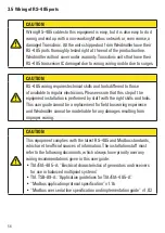 Preview for 56 page of Weidmuller Transclinic 14i+ User Manual