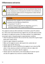 Preview for 66 page of Weidmuller Transclinic 14i+ User Manual