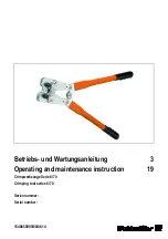 Preview for 1 page of Weidmüller 1500440000 Operating And Maintenance Instruction Manual