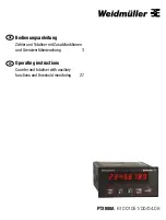 Preview for 1 page of Weidmüller PTX800A Operating Instructions Manual