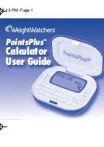 Weight Watchers PointsPlus User Manual preview