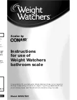 Предварительный просмотр 4 страницы Weight Watchers WW67WC Instructions For Use Manual