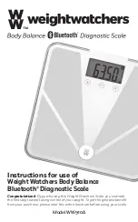 Предварительный просмотр 1 страницы Weight Watchers WW910A User Manual