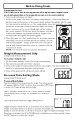 Предварительный просмотр 3 страницы Weight Watchers WW910A User Manual