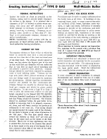 Preview for 1 page of Weil-McLain D Gas Series 2 Operating Instructions Manual