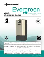 Предварительный просмотр 1 страницы Weil-McLain Evergreen 110 User'S Information Manual