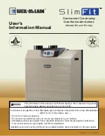 Weil-McLain SlimFit 550 User'S Information Manual предпросмотр