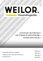 Preview for 1 page of WEILOR WIS 322 Instructions For Use Manual