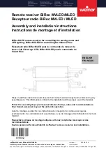 Предварительный просмотр 1 страницы weinor BiRec MLED Assembly And Installation Instructions Manual