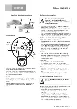 weinor BiSens SWR-230V Installation Instructions Manual предпросмотр