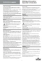 Preview for 5 page of weinor Großschirm Lugano Series Maintenance Instructions And Directions For Use