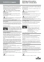 Preview for 6 page of weinor Großschirm Lugano Series Maintenance Instructions And Directions For Use