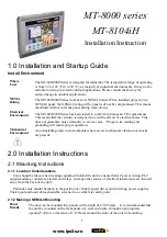 Preview for 1 page of weintek MT-600 Series Installation Instruction