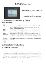 weintek MT-606SV1 Installation Instruction предпросмотр