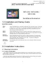 Preview for 1 page of weintek MT-6100i Installation Instruction