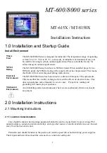 weintek MT-615 Series Installation And Startup Manual предпросмотр