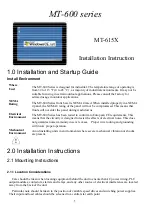 Preview for 1 page of weintek MT-615X Installation Instruction