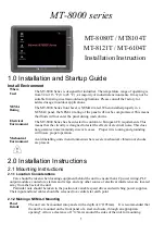 weintek MT-8080T Installation Instructions Manual preview