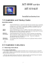 weintek MT-8104iH Installation Instruction preview