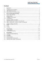 Preview for 2 page of Weinzierl 5419 Operation And Installation Manual