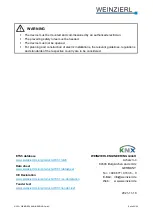 Preview for 20 page of Weinzierl 5419 Operation And Installation Manual