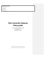 Preview for 1 page of Weir MPM Setup Manual