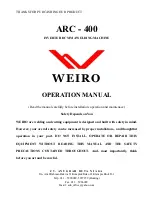 Preview for 1 page of Weiro ARC-400 Operation Manual