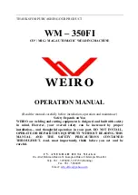 Weiro WM250FI Operation Manual preview