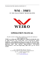 Weiro WM250FI Operation Manual предпросмотр