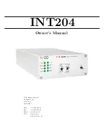 Weiss Engineering INT204 Owner'S Manual preview