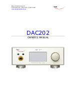 WEISS DAC202 Owner'S Manual preview