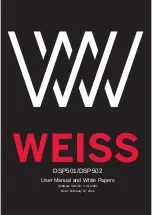 WEISS DSP501 User Manual preview