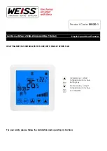 Preview for 1 page of WEISS ER12D-1 Installation & Operation Instructions