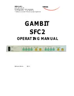 WEISS GAMBIT SFC2 Operating Manual предпросмотр