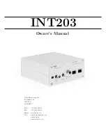 WEISS INT203 Owner'S Manual предпросмотр