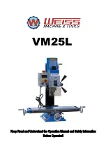 Предварительный просмотр 1 страницы WEISS VM25L Operation Manual And Safety Information