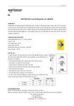 Preview for 1 page of Weitech WK0025 Manual