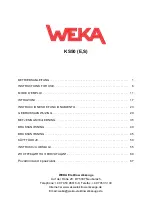 Weka KS50 Instructions For Use Manual preview