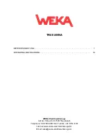 Weka TR40 ANNA Operating Instructions Manual preview