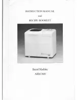 Welbilt ABM 3600 Instruction Manual And Recipe Booklet preview