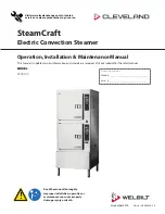 Welbilt Cleveland SteamCraft 24CEA10 Operation Installation Maintenance Manual preview