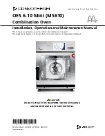 Welbilt Convotherm OES 6.10 Mini Installation, Operation And Maintenance Manual preview