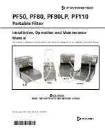 Preview for 1 page of Welbilt Frymaster PF110 Installation, Operation And Maintenance Manual