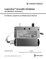 Предварительный просмотр 1 страницы Welbilt Manitowoc LuminIce II Installation, Operation And Maintenance Manual