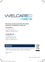 Предварительный просмотр 16 страницы Welcare PureAir WPA100 Instruction Manual &  Warranty Information