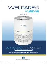 Предварительный просмотр 1 страницы Welcare PureAir WPA200 Instruction Manual &  Warranty Information