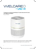 Предварительный просмотр 2 страницы Welcare PureAir WPA200 Instruction Manual &  Warranty Information